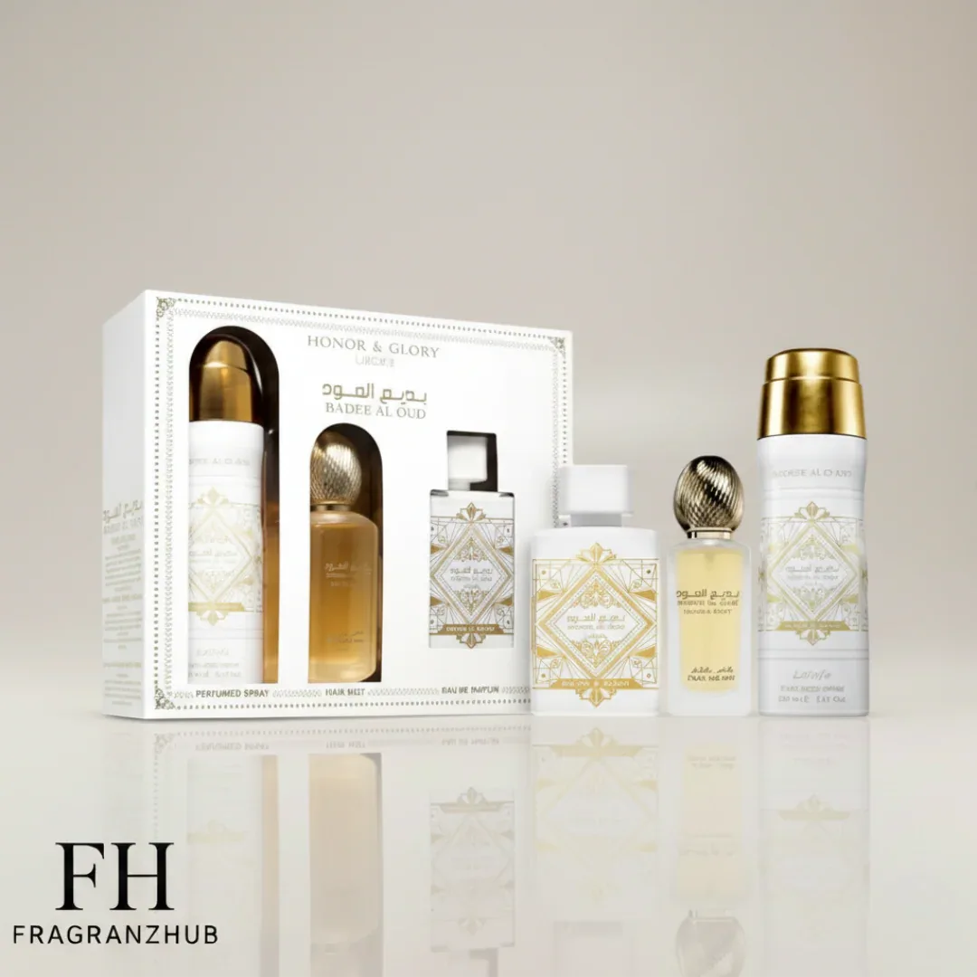 Lattafa Bade'e Al Oud Honor And Glory 3 Pcs Gift Set - FragranzHub