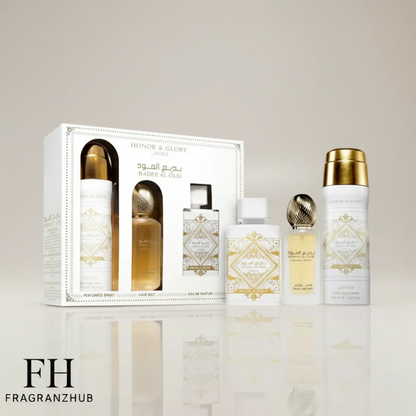 Lattafa Bade'e Al Oud Honor And Glory 3 Pcs Gift Set - FragranzHub